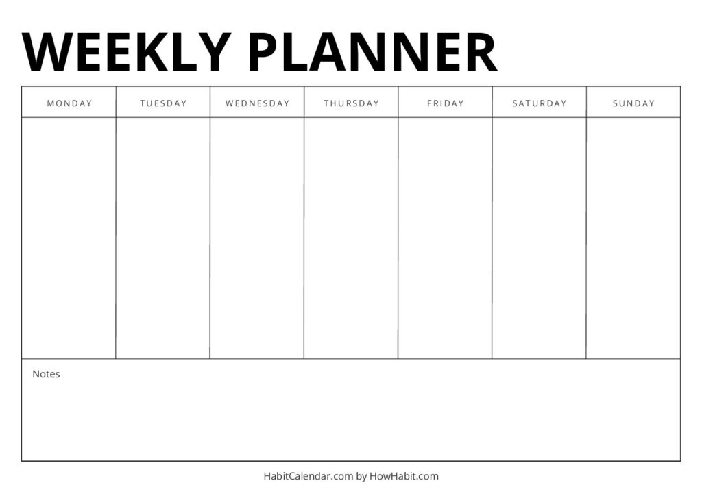 Minimalist Weekly Planner